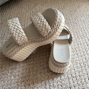 MIA Beige Platform Sandals